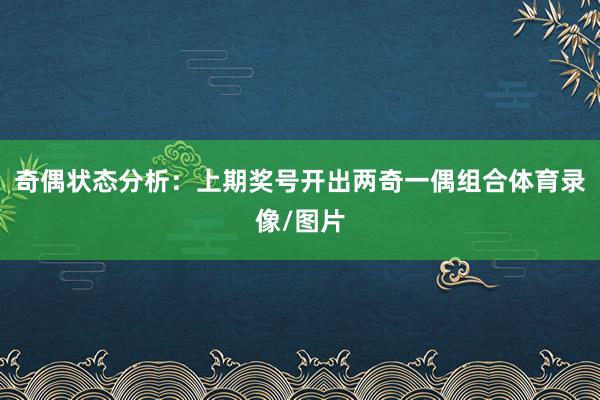 奇偶状态分析：上期奖号开出两奇一偶组合体育录像/图片