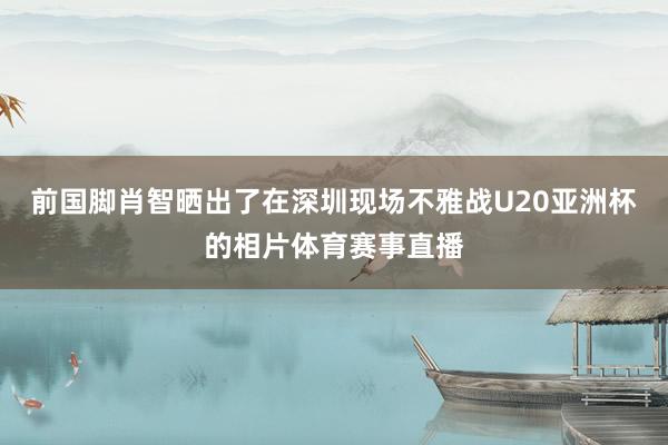 前国脚肖智晒出了在深圳现场不雅战U20亚洲杯的相片体育赛事直播
