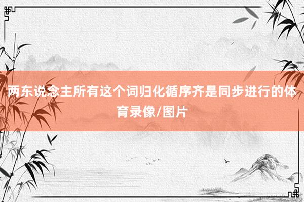 两东说念主所有这个词归化循序齐是同步进行的体育录像/图片
